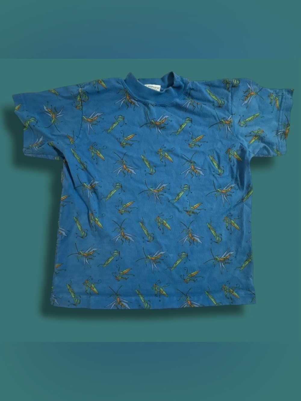 Vintage 1980s G. Willikers Blue Insect Bugs Crew  T-Shirt Size 6
